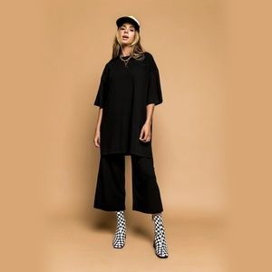 Dressed in Lala Lex Ribbed Playsuit in 2X/XXL Black